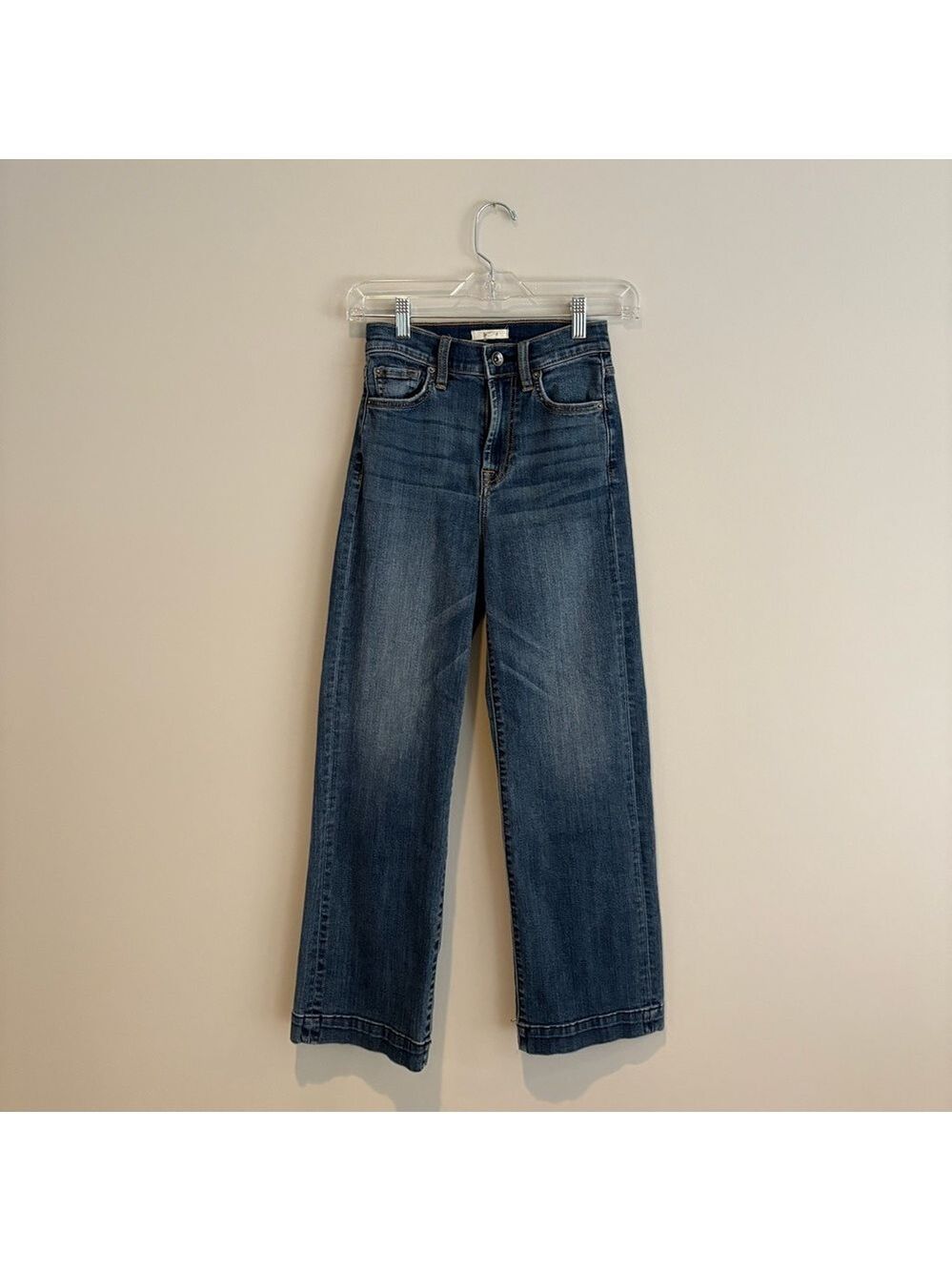 Splendid Dark Blue High Rise wide Leg Denim Jeans Size 23